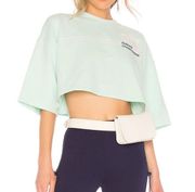 Fenty By Puma Cropped Crew Neck T Shirt In Bay top