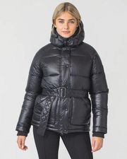 Toboggan Canada Mia Sorona Aura Black Glossy Puffer Jacket Size XL NWT