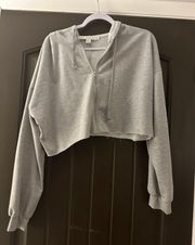 Gray Cropped Jacket 