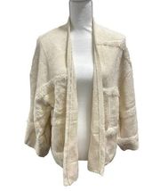 Coco + Carmen White Cream Soft Cardigan Size S/M Wide Sleeve