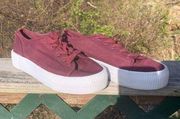 Divided By H&M Canvas Sneakers Sz 8 Burgundy