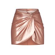 Skims Metallic Swim Sarong Mini Skirt S