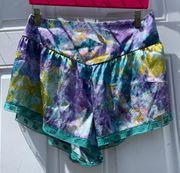 Fabletics LIZZO X  YITTY deep sea watercolor flowy floral boho intimates shorts💜