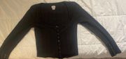 Black Cross Sweater Long 