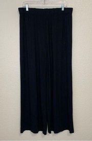 Isaac Mizrahi Live Wide Leg Stretchy Jersey Knit Pants