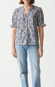 MICHAEL STARS‎ Floral Alessa Button Down Blouse Top Size 1X NWT