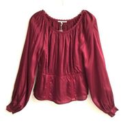 Revolve Tularosa Cabernet maroon Zane top M