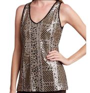 Etcetera Sequin V-Neck Top 4 NWT