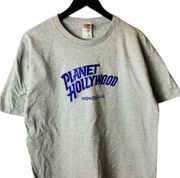 Vintage Y2K Planet Hollywood Honolulu T Shirt Gray XL Extra Large Restaurant