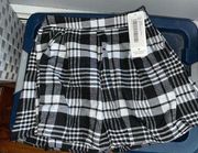 Black and White Plaid Skirt