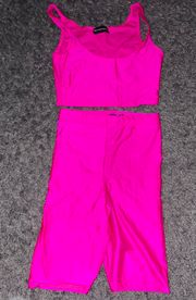 Pretty Little Thing Neon Pink Set