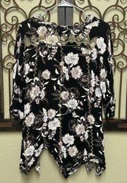 Gimmicks long sleeve open front floral cardigan