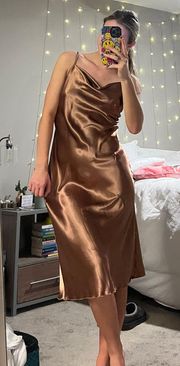 Bronze Midi Dress