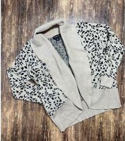 Rachel Zoe animal print cardigan size MEDIUM