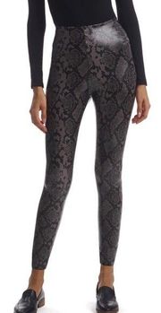 Commando 7/8 Faux Leather Animal Legging Perfect Control High Rise Grey Python