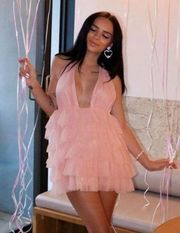 Beginning Boutique X Emma Rose Birthday Cake Pink Tutu Mini Dress