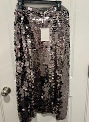 Rachel Parcel Sequin Split Skirt