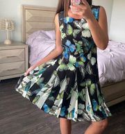 Ted Baker Engrid Butterfly Print Fit & Flare Dress