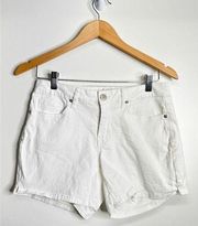 Crown & Ivy Shorts Womens Casual White Denim Size 4