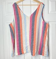Striped Lined Tank Top Size 22 /3XL