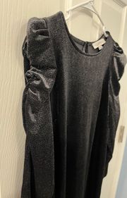NWOT  Size Small Black and Silver Metallic Dress