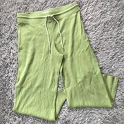 Organic Thermal Wide Leg Pant in Pistachio M