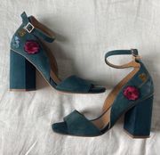 suede block heels
