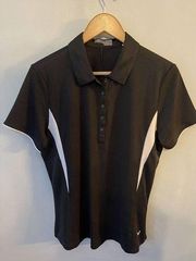 Callaway Polo Shirt Womens L Large Black Short Sleeve Logo Golf Tennis Casual