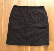 Brown Wool Poly Work Mini Skirt 6