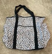 Large Mesh Cheetah Print Tote Bag