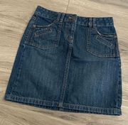 Vintage Ann Taylor blue jean skirt size 0P