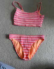 Pink Stripe Bathing Suit