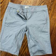 Ann Taylor Loft Womens Shorts 6P Petites Blue outlet chino Bermuda Roll Short