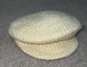 Liz Claiborne tweed knit hat NEW cream cap‎ acrylic wool accessories