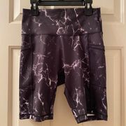 Limitless Biker Short High Rise 7” Size Medium Black Marble