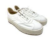 Stuart Weitzman Women's Size 11 Daryl Platform Espadrille Sneaker Shoes White