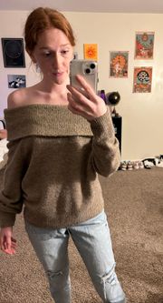 off the shoulder sweater