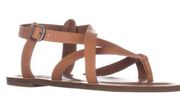 Lucky Brand Adinis flat leather strappy sandals size 11