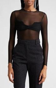 MOTHER OF ALL Ellie Mesh Top in Black Size Small (Fits US 4-6)