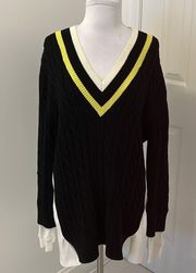 Alexander Wang Layered Cableknit Sweater