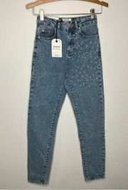 NWT Miss Selfridge bejeweled mom jeans size 0