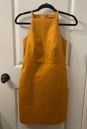 New NWT ANN Taylor Yellow Sunflower Midi Dress, 10T