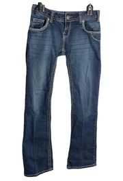 Bootcut Jeans w Decorative Back Flap Button Pockets Wm 26x32