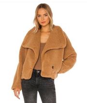 Free People Izzy Sand Wrap Teddy Sherpa Jacket