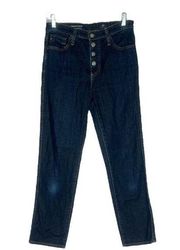 AG Adriano Goldschmied Jeans Womens 4 27 Isabelle Button Up High Rise Crop Dark