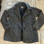 Gray black peacoat