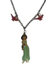 Vintage 90s Disney Princess Charm Necklace Jasmine Aladdin