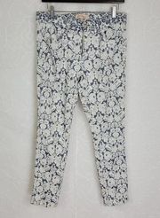 Philosophy Womens Trouser Size 10 Multi Floral Casual Flat Front Cropped Pants