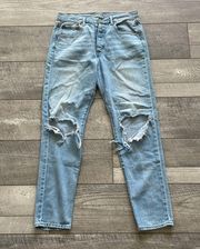 High Rise Girlfriend Jeans Size 8 Long