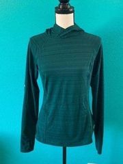 ⭐️ Fila striped green hooded athletic sweatshirt in size small